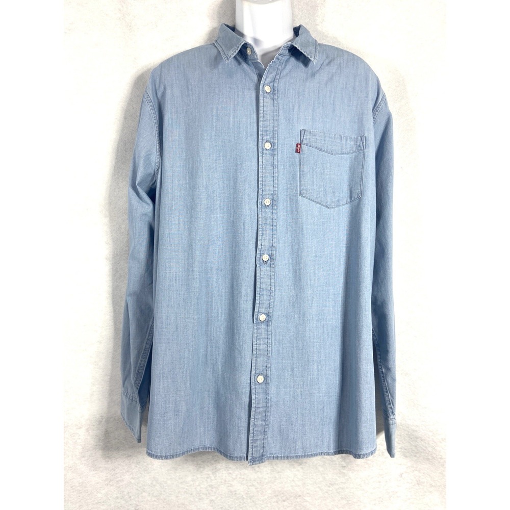 Levi's Men's Classic Shirt Men's XXL Blue The Sunset One Pocket Button Up New - Picture 1 of 13
